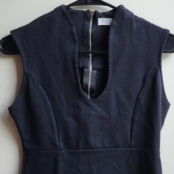 Stella Luce Black Sleeveless Sheath Dress Size Medium - Picture 8 of 14